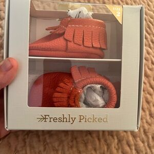 Freshly Picked Vibrant Orange Moccasins for Kids